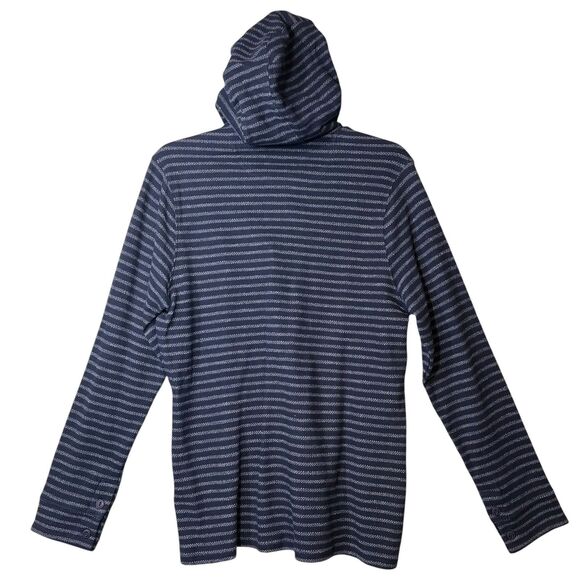 Microsoft Hoodie Womens Medium Pullover Vantage Button Lightweight Stripe - Picture 2 of 11
